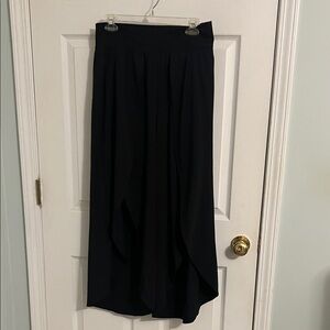 HALARA Black High Low Women's Skirt